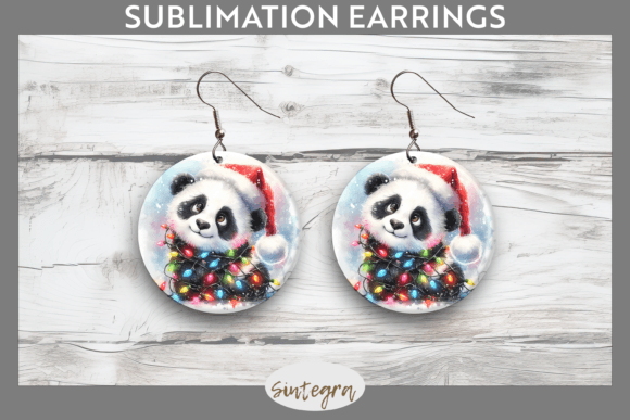 Christmas Panda Entangled Earrings Design Guide