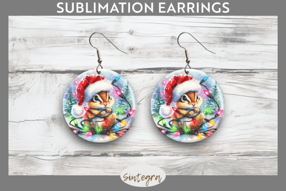 Creating Festive Jewelry: A Guide to Christmas Chipmunk Entangled Earrings Sublimation Files