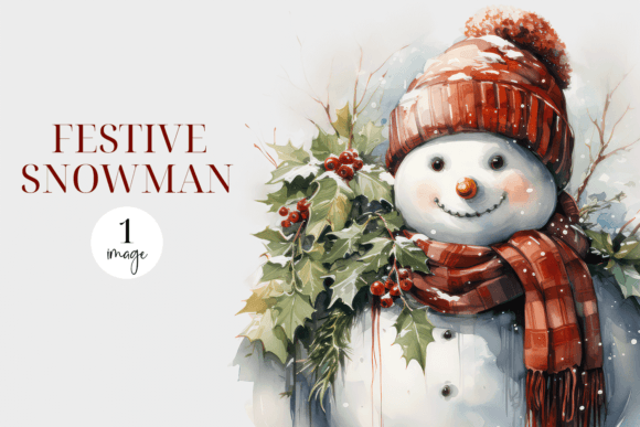 Evaluating Watercolor Snowman Clipart PNG for Winter Sublimation Projects