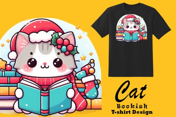 Holiday Bookworm Mode: Elevating Print on Demand with Exclusive Whiskers Clipart