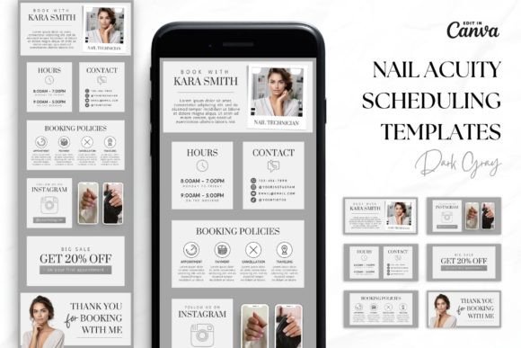 Nail Tech Acuity Scheduling • Canva Templates