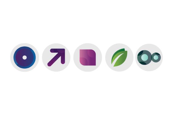 Pointer Leaf Square Apps Icon Set: A Versatile Design Solution for Modern Interfaces