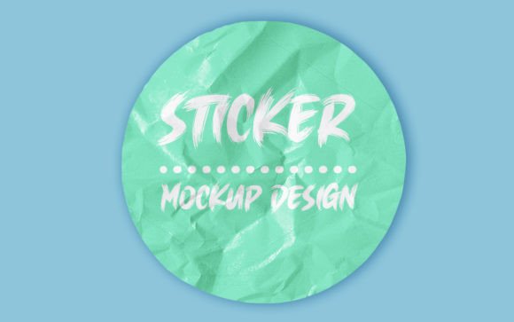 PSD Round Sticker Mockup: Elevate Brand Presentations