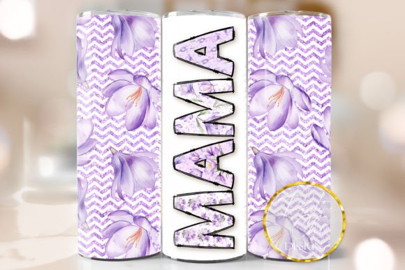 Purple Floral Mama Tumbler Wrap PNG Design Guide
