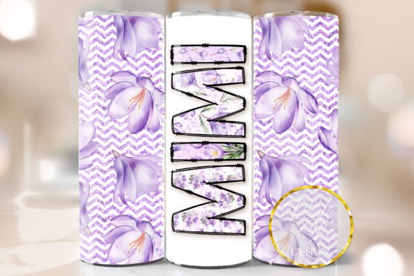 Purple Floral Mimi Tumbler Wrap PNG Design Guide
