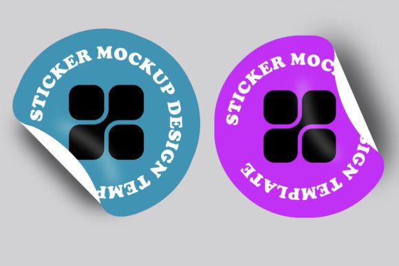 Round Sticker Design Mockup PSD Template: Visualizing Labels Before Production