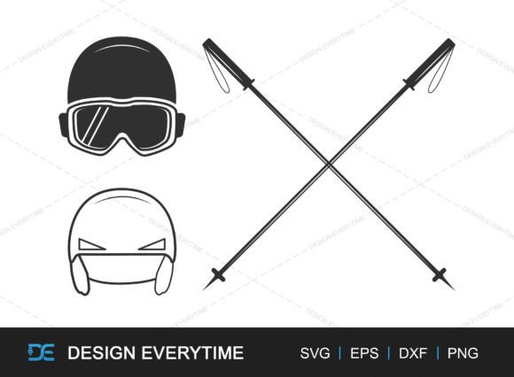 Snowboard Helmet SVG for Winter Sports Crafts