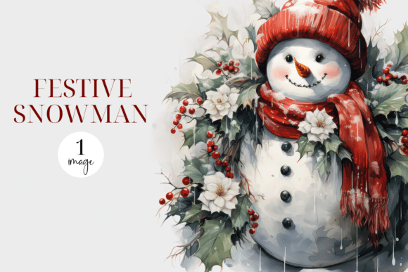 Snowman PNG: Watercolor Sublimation Design Guide